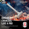 Weber Charcoal Rake Stainless Steel 21 Inch Long 4 Inch Wide Grill Tool for Moving Hot Coals 