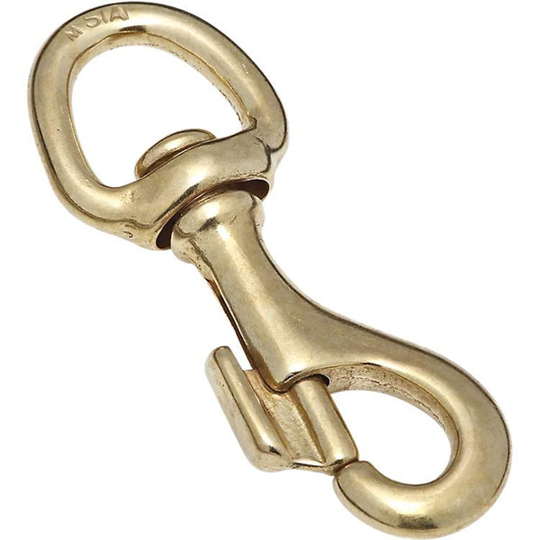 3172BC 3/4" x 3-5/16" Eslabón giratorio redondo con perno a presión - Chapado en bronce
