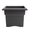 Bloem Veranda 14.25 in. H X 18 in. W X 18 in. D Plastic Traditional Planter Box Charcoal - Deal of The Week