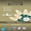 Celebrations Gold LED C6 Warm White 100 ct String Christmas Lights 33 ft.