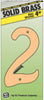 Hy-Ko 4 in. Gold Brass Nail-On Number 2 1 pc