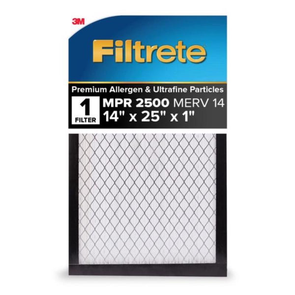 Filtrete 14 in. W X 25 in. H X 1 in. 14 MERV Pleated Air Filter (Pack of 4)