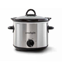 Crockpot 3 qt Black/Silver Stoneware Slow Cooker - Open Box