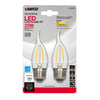 Satco CA10 (Flame Tip) E26 (Medium) LED Bulb Warm White 25 Watt Equivalence 2 pk