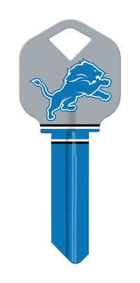 Hillman Detroit Lions Painted Key House/Office Universal Key Blank Single (Pack of 6).
