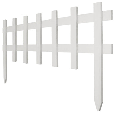 Greenes 36 in. L x 18 in. H Wood White Garden Fence (Pack of 24)