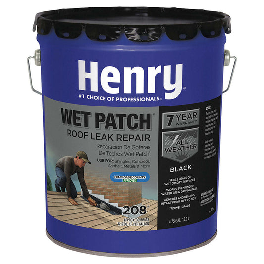Henry Smooth Black Asphalt All-Weather Roof Cement 4-3/4 gal