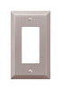Amerelle Century Brushed Nickel 1 gang Stamped Steel Decorator Wall Plate 1 pk