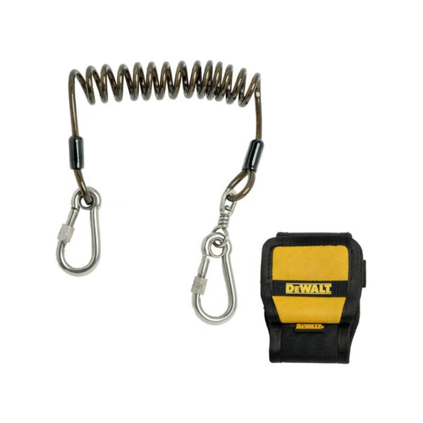 Kit de cinta métrica en espiral de acero y nailon DeWalt, color negro y amarillo