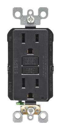 Leviton SmartlockPro 15 amps 125 V Duplex Black GFCI Outlet 5-15R 1 pk - Open Box