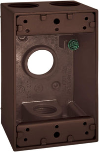 Sigma Electric New Work 18 cu in Rectangle Die-Cast Metal 1 gang Weatherproof Box Bronze