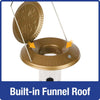 Nature's Way Deluxe Wild Bird and Finch 1.5 qt Metal/Plastic Funnel Flip-Top Tube Bird Feeder 6 port