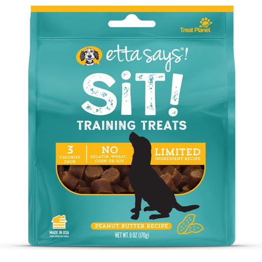 Etta Says! Sit! Peanut Butter Grain Free Training Treats For Dogs 6 oz