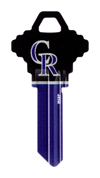 Llave en blanco universal para casa u oficina Hillman Colorado Rockies pintada a mano (paquete de 6).