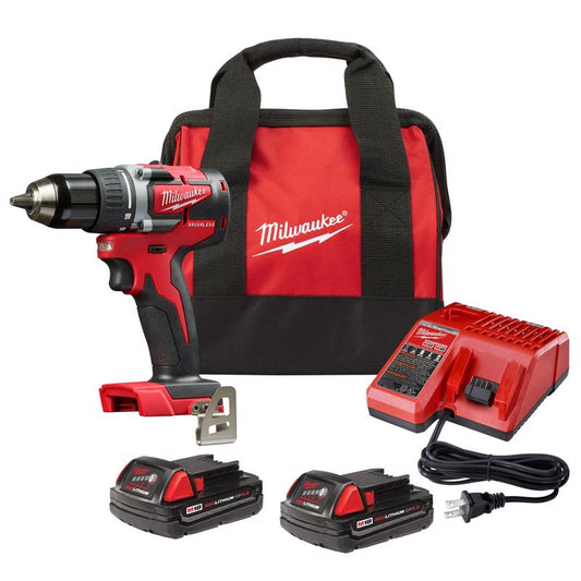 Milwaukee  M18  18 volt Brushless  Cordless Compact Drill/Driver  Kit  1/2 in. 1800 rpm