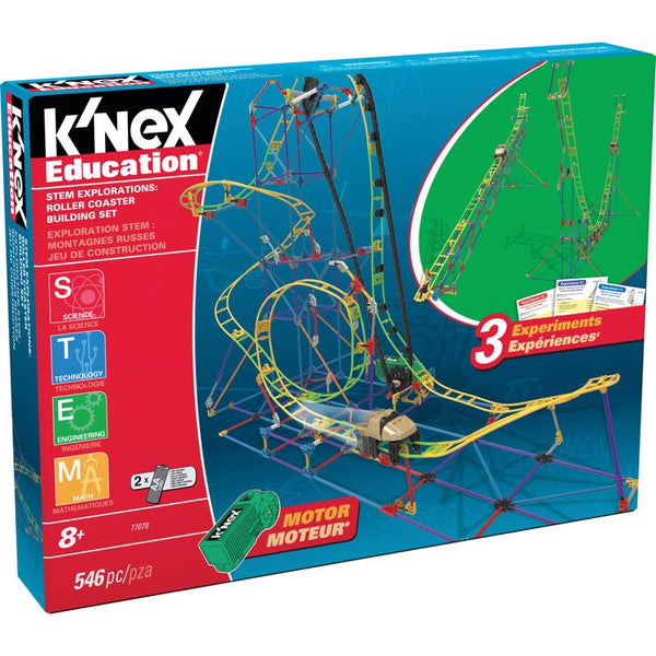 Juguete set de construcción de montaña rusa K'Nex de plástico, 546 piezas - Caja abierta
