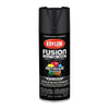 Krylon Black Stainless Metallic Fusion All-In-One Spray Paint 12 oz. (Pack of 6)