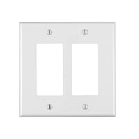 Leviton White 2 gang Plastic Decora/GFCI Oversized Wall Plate 1 pk