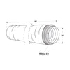 Imperial 300 in. L X 10 in. D Silver Poly Duct