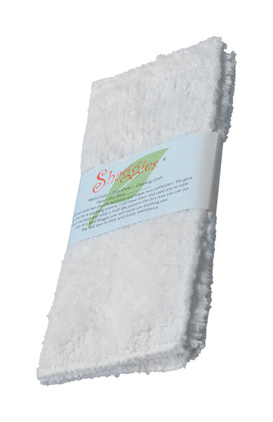 Paño de cocina de algodón blanco nieve Shaggies de Janey Lynn's Designs (paquete de 6)