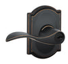 Schlage Accent Aged Bronze Keyed Entry Lever 1-3/4 in.