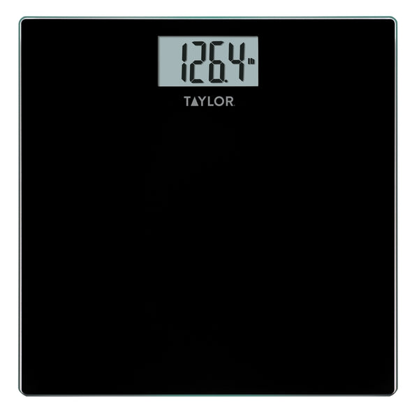 Báscula digital de baño Taylor, capacidad de 400 lb, negra