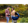 Weber Master Touch Charcoal Grill 22 Inch Blue with Hinged Cooking Grate and Warming Rack