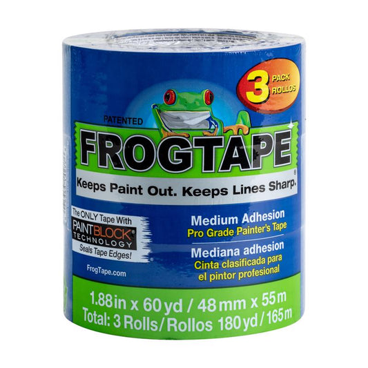 FrogTape Pro Grade 1.88 in. W X 60 yd L Blue Medium Strength Painter's Tape 3 pk