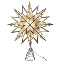 Celebrations LED Warm White Star Tree Topper 12 in.