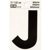 Hy-Ko 3 in. Reflective Black Vinyl Letter J Self-Adhesive 1 pc. (Pack of 10)