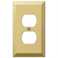 Amerelle Century Polished Brass 1 gang Stamped Steel Duplex Wall Plate 1 pk - Deal of The Week