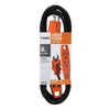 Prime Outdoor 8 ft. L Black/Orange Extension Cord 14/3 SJTW