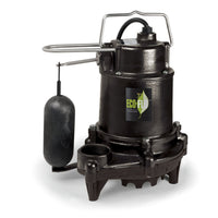 ECO-FLO 1/2 HP 5100 gph Cast Iron Vertical Float Switch AC Submersible Sump Pump 8 ft