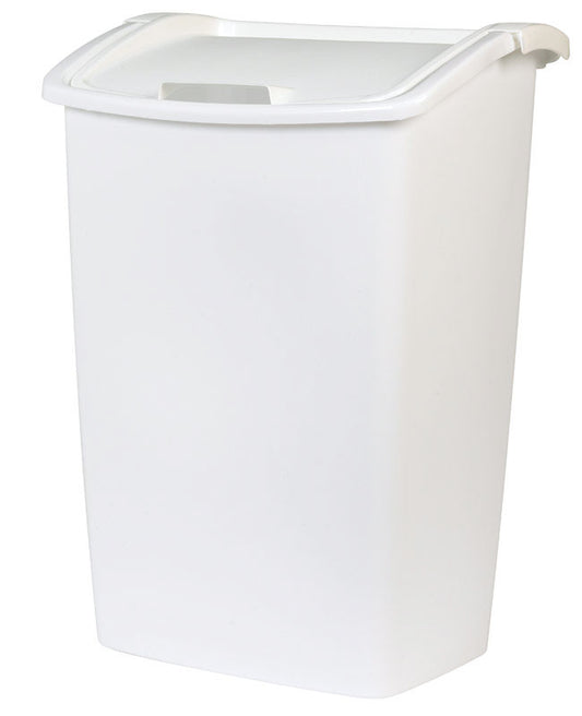 Rubbermaid 11.25 gal. White Swing Out Wastebasket (Pack of 6)