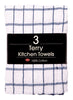 Ritz Federal Blue Cotton Kitchen Towel 3 pk (Pack of 3)