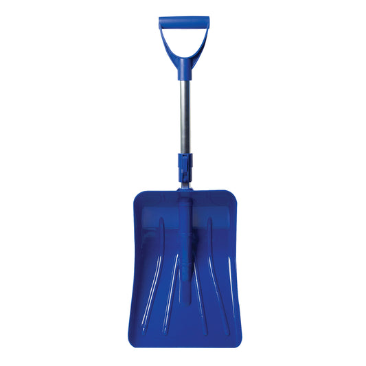 Rugg Blue Plastic/Polyester Arctic Plow Trunk Shovel 10 in. with 27 to 35 in. Aluminum Handle