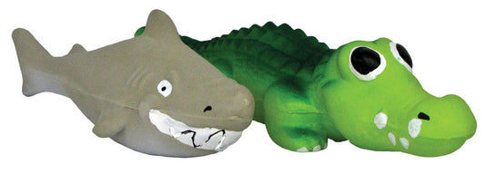 Digger's Multicolored Latex Sea Monster Large Dog Toy 10 L in. with Squeaker