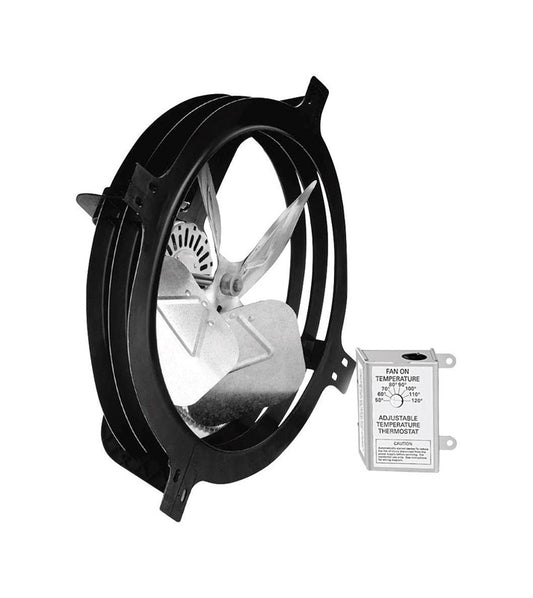 Air Vent 18.3 in. H X 18.3 in. W X 7.5 in. L X 15 in. D Plastic/Steel Gable Mount Power Fan
