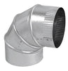 Imperial Manufacturing 5 in. Dia. x 5 in. Dia. Adjustable 90 deg. Galvanized Steel Elbow Exhaust (Pack of 8)