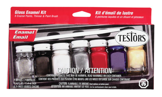 Testors Gloss Assorted Hobby Paint 0.25 oz. (Pack of 6)