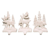 Transpac White Winter Stocking Holders Indoor Christmas Decor 7.09 in. (Pack of 3)