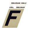 Hillman 1.5 in. Reflective Black Metal Self-Adhesive Letter F 1 pc (Pack of 6)