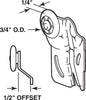 Prime-Line 3/4 in. D X 1/4 in. L Mill Nylon/Steel Roller Assembly 2 pk