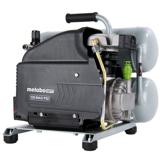 Metabo HPT 4 gal Twin Stack Portable Air Compressor 135 psi 2 HP