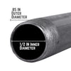 BK Products 1/2 in. MPT x 6 in. L Black Steel Nipple (Pack of 5)