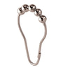 iDesign Silver Steel Shower Curtain Rings (Pack of 6)