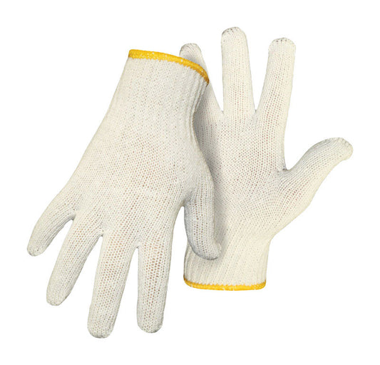 Boss Women's Indoor/Outdoor String Knit Reversible Work Gloves White L 1 pair
