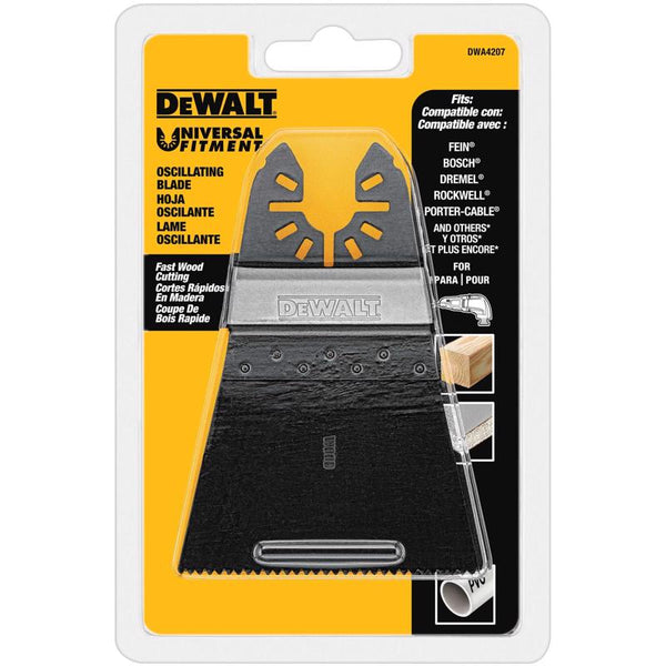 Hoja oscilante de corte rápido, ancha, bimetálica, de ajuste universal DeWalt, paquete de 1