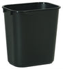 Rubbermaid 7 gal Black Plastic Open Top Wastebasket