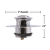Danco 3 in. Polished Metal Drain Stopper (Pack of 2)